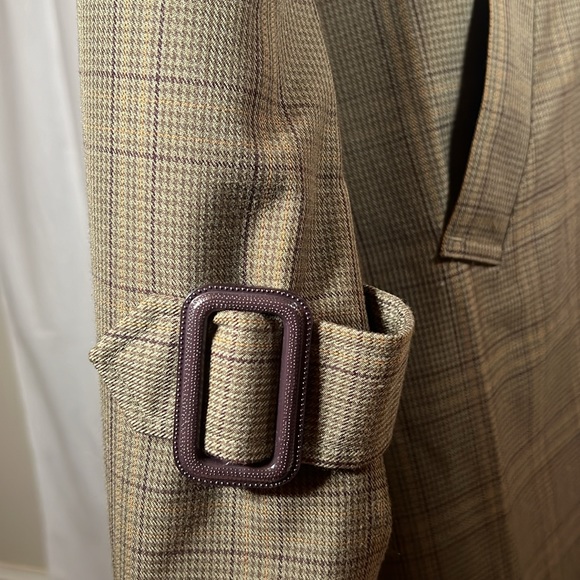 HURLEY Women’s Brown Tan Trench Peacoat with Buckle & Button Details Full Zip M - Picture 4 of 8